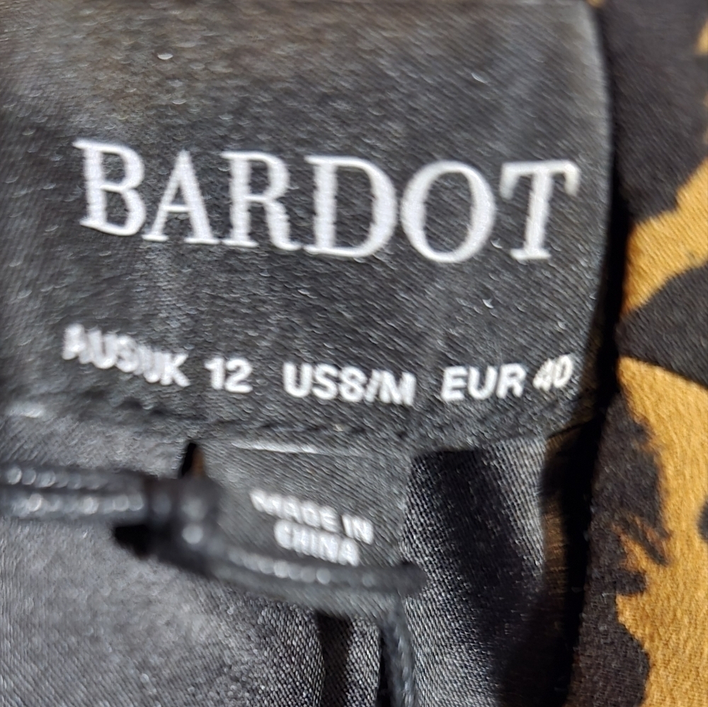 NWT - Bardot Tan and Black Leopard Print Mini Dress - Sz 8 - Picture 5 of 5